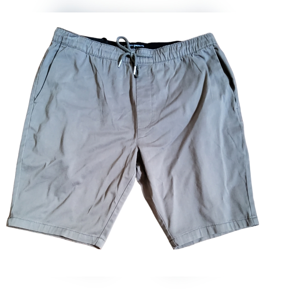 Modern American Men's Lockdown Pull On Chino Khaki Shorts Size XL Grey New